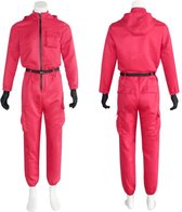 kostuum bekend van Squid Game - jumpsuit - maat L - carnaval & verkleedkleding