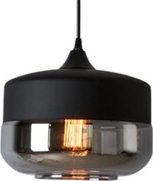 KLIMliving Moorea - Hanglamp Smoke - Zwart - 1xE27 - Glas - Industrieel - Hanglamp modern - Hanglamp Slaapkamer