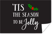 Citation de Noël C'est la saison des joies avec un fond noir 30x20 cm - petit