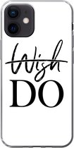 Coque iPhone 12 - Citations - Motivation - Zwart - Wit - Siliconen