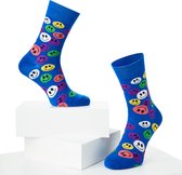 McGregor Sokken Mannen | Happy Smile | Maat 41-46 | Happy Smile Sok | Blauw Grappige sokken/Funny socks