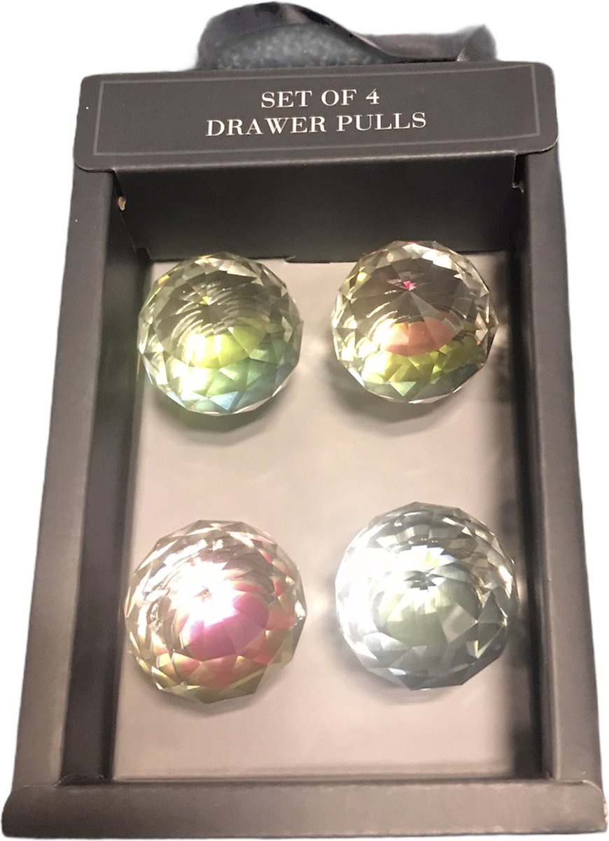 Luxe diamanten deurknoppen - 4 stuks