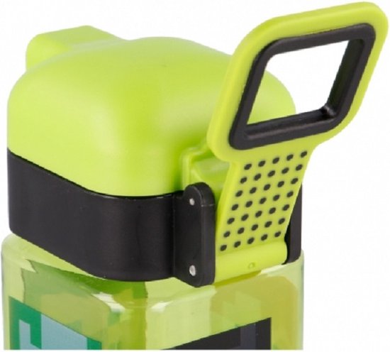 Minecraft Characters - Vierkante Drinkfles / Drinkbeker met Safety Lock en Draagring- 550 ml - BPA-vrij van Minecraft — afbeelding 3