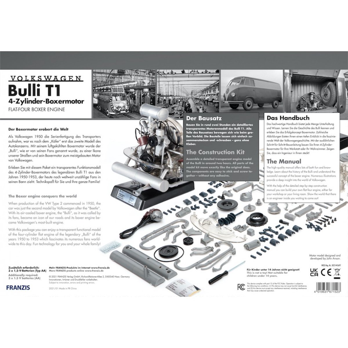 Franzis VW Bulli T1 Engine Kit | bol