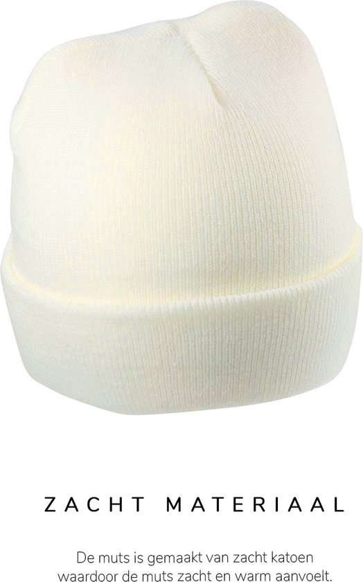 weer Subjectief wit Witte (creme) muts/beanie dames - Ideale muts voor de winter - One size  fits all | bol.com