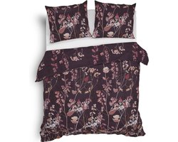 Heckett & Lane Revi Dekbedovertrek - Flanel - Tweepersoons - 200x200/220 cm - Raisin Red