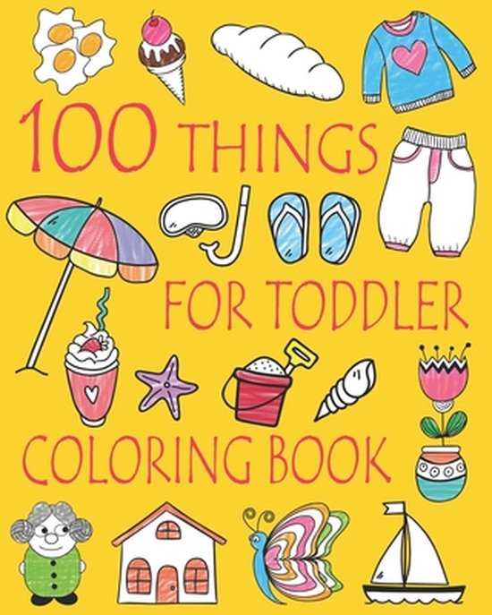 100 Things For Toddler Coloring Book - cover