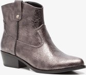 Blue Box metallic dames cowboy western enkellaarsjes - Grijs - Maat 38