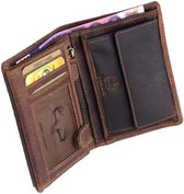 Leren Portemonnee Heren Bruin - - Billfold - Met RFID anti-skim - portefeuille heren - Echt Leer - mannen cadeautjes - vaderdag cadeau