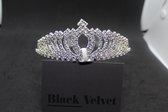 Mooie tiara, kroon, bruid, prinses, haaraccessoire, luxe diadeem, Haarpin, bloemen, haarpin, strass, koningin, maangodin, godin