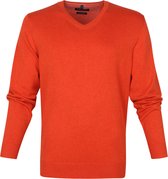 Casa Moda - Pullover V Oranje - Maat L - Regular-fit