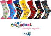 Colorcool Dames Sokken | Kleurrijke Elegantie | 7 Paar | 36-41