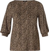 YESTA Bep Jersey Shirt - Taupe/Black - maat 2(50)