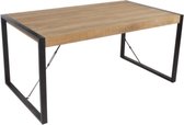 Eettafel Lars teakhout en metaal 180x90x78 cm