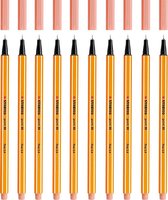 STABILO point 88 - Premium Fineliner - Fine 0,4 mm – Abrikoos oranje– Doos 10 stuks