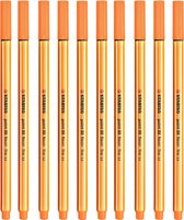 STABILO point 88 - Premium Fineliner - Fine 0,4 mm – Neon Oranje– Doos 10 stuks