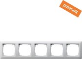 Gira ST55 Afdekraam - 5 voudig - Inbouw - Polarwit