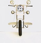 Wall clock metal motorcycle 70 cm hoog - wandklok - uurwerk - horloge - industriestijl - vintage - industrieel - klok - muur - metaal - cadeau - geschenk - relatiegeschenk - kerst