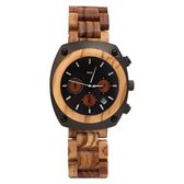 Houten Horloge | equus | bruin | verstelbaar bandje | heren horloge