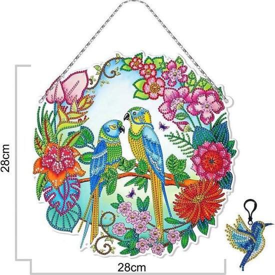 NEWENMO 5D Kirschblütenkranz Diamond Painting Anhänger Set,Diamond