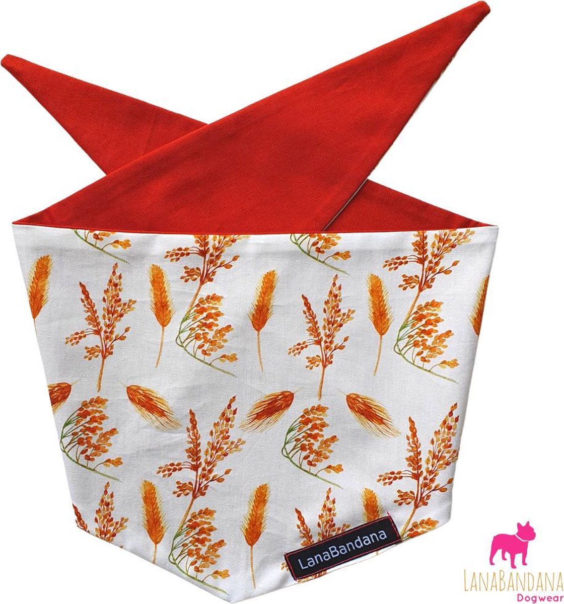 Honden bandana | Knoopbandana Natuurgoud maat S