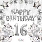 16 Jaar Verjaardag Versiering - XXL - Zilver - Versiering Verjaardag - Feestversiering - Verjaardag Decoraties - Sweet 16 versiering