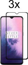 OnePlus 7 Screenprotector - Beschermglas OnePlus 7 Screen Protector glas - Screenprotector oneplus 7 - Full cover - 3 stuks