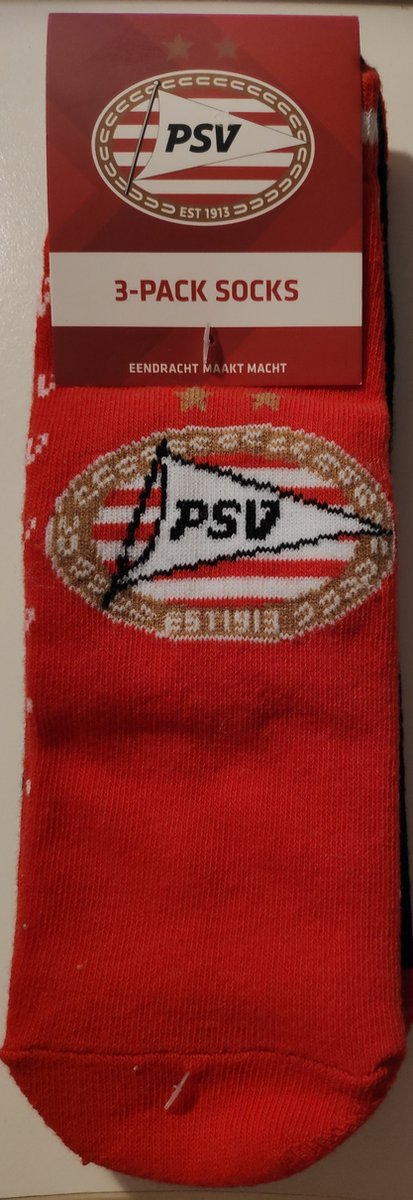PSV Enkelsokken - Sokken - 3 Pack- Maat 39/42