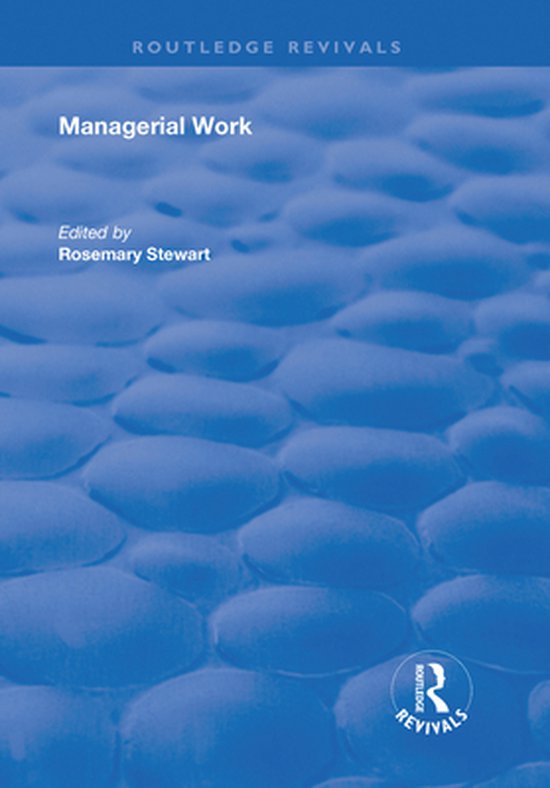 Routledge Revivals - Managerial Work - cover