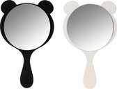 J-Line Spiegel Panda Hout Wit/Zwart Assortiment Van 2 Set van 16 Stuks