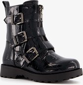 Blue Box meisjes lak biker boots - Zwart - Maat 32