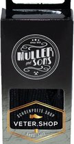 9mm Platte sneakerveter Muller and Sons in fraaie kleuren en combinaties - Zwart, 120cm