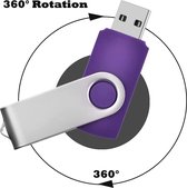 USB Flash Drive 8GB - Pak van 20 - Swivel Memory Card - Flash Drive USB 2.0 - Flash Drives Digitale gegevensopslag en -overdracht - (Groen / Rood / Zwart / Blauw / Paars) (8GB * 20