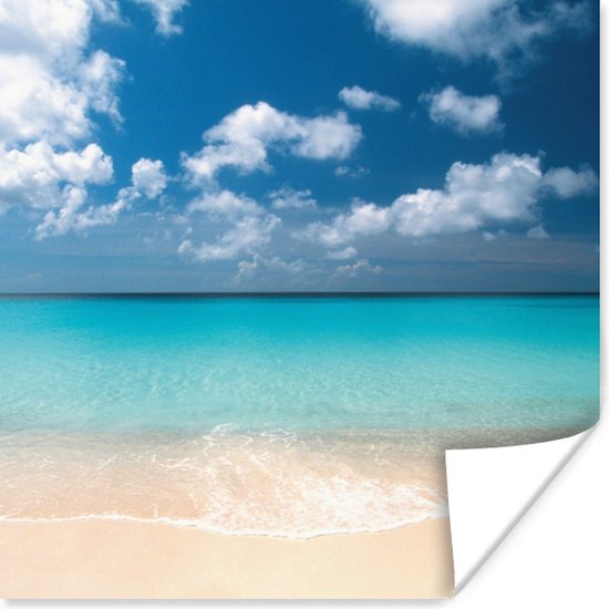 Affiche Été - Plage - Curaçao - 50x50 cm