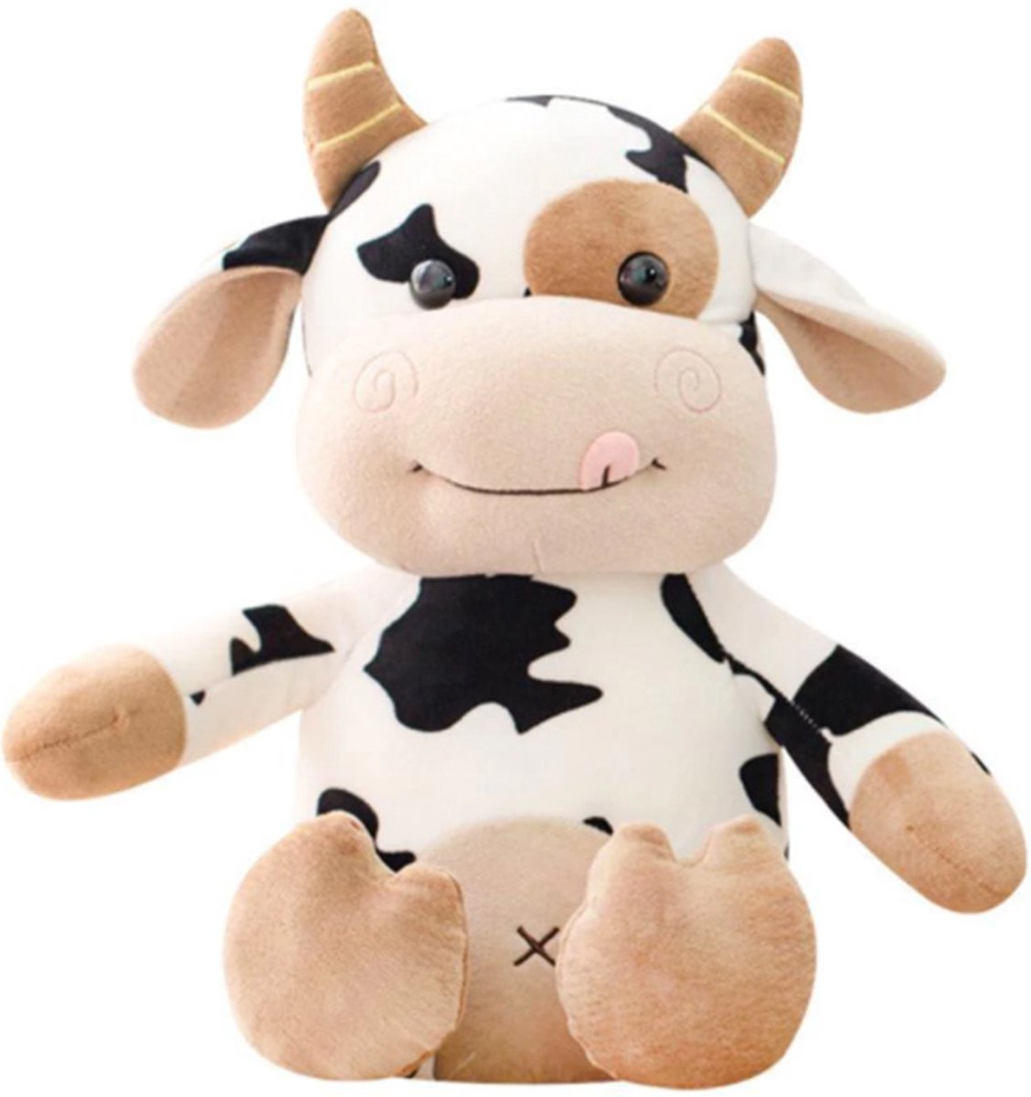DW4Trading Knuffel Koe - Dierenknuffels - Knuffelbeesten - Pluche Speelgoed - 30 cm