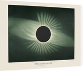 Total Eclipse of the Sun, Étienne Léopold Trouvelot - Foto op Dibond - 40 x 30 cm