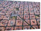 District Eixample met de Sagrada Familia in Barcelona - Foto op Dibond - 60 x 40 cm