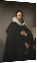 Johannes Uytenbogaert, Rembrandt van Rijn - Foto op Dibond - 60 x 90 cm