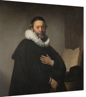 Johannes Uytenbogaert, Rembrandt van Rijn - Foto op Dibond - 80 x 80 cm
