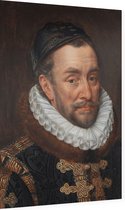 Portret van Willem I, prins van Oranje, Adriaen Thomasz. Key - Foto op Dibond - 40 x 60 cm