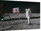 Armstrong photographs Buzz Aldrin (maanlanding) - Foto op Dibond - 60 x 40 cm