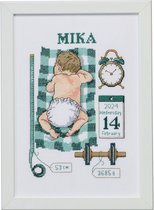 Borduurpakket Mika geboortetegel - Permin