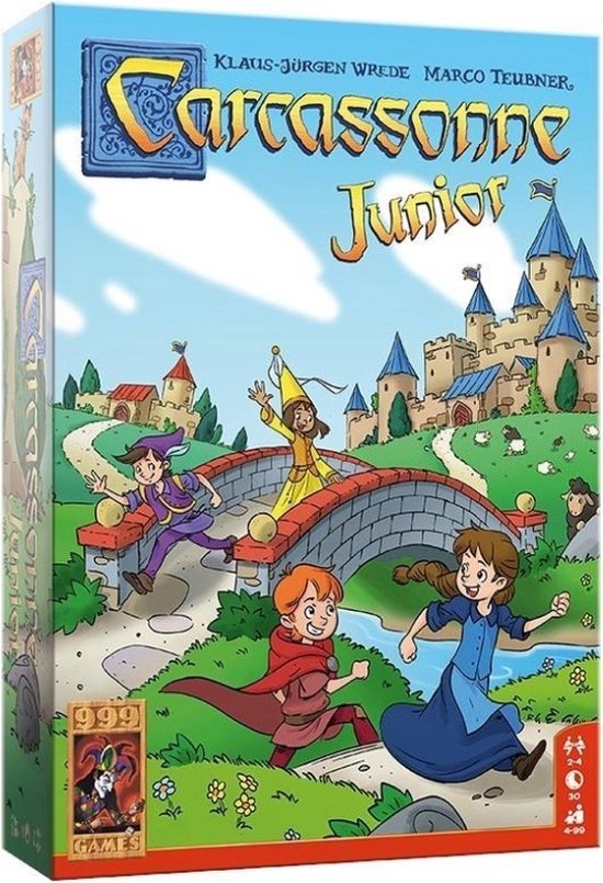 Thumbnail van een extra afbeelding van het spel Spellenbundel - 2 Stuks - Carcassonne Junior & Mattel Scrabble Junior