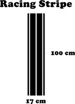 Racing Stripe / Race Streep 2 (wit) (100x17cm)