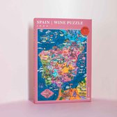 Puzzel Spanje - wijnkaart Spaanse wijngebieden - legpuzzel 1000 stukjes - wijnliefhebber