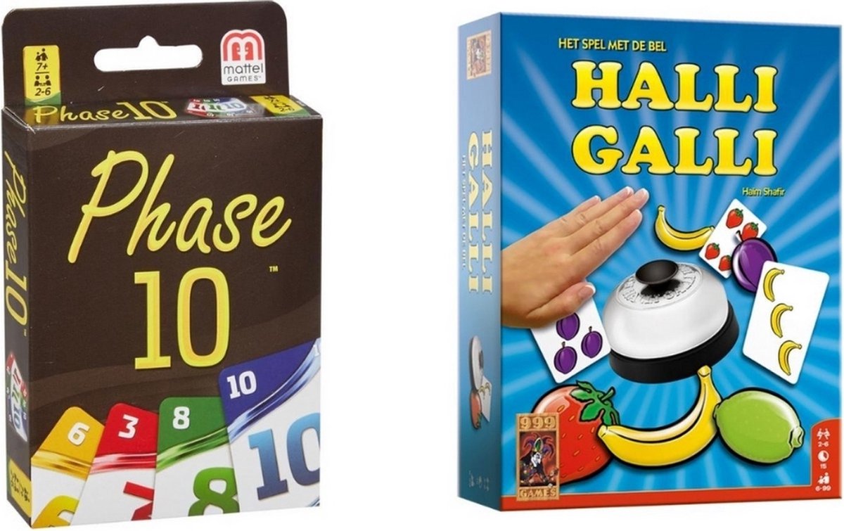 Spellenbundel - 2 Stuks - Phase 10 & Halli Galli - Hasbro