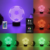 3d illusie lamp Voetbal-nachtverlichting voor kinderen 3D-illusie Voetbalverlichting Lamp Wiscky 7 LED-kleuren Veranderende Touch-tafel Bureaulampen Decoratieve verlichting Koel sp