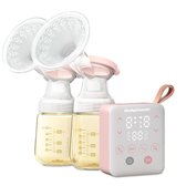Dailygoods Electrische Dubbele Borstkolf - Draadloos Kolfapparaat - BPA Vrij- Inclusief 2x Babyfles - Zuigkracht Aanpasbaar - Comfortabel