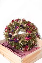 Droogbloemen Krans | Kerst Deco Krans | Bloemen Krans | handgemaakt droogbloem decoratie boeket | Rotan | Bohemian