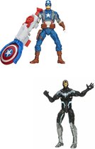Marvel Avengers SUPERPAKKET - Actiefiguur - Captain America en Iron Man en Black Panther